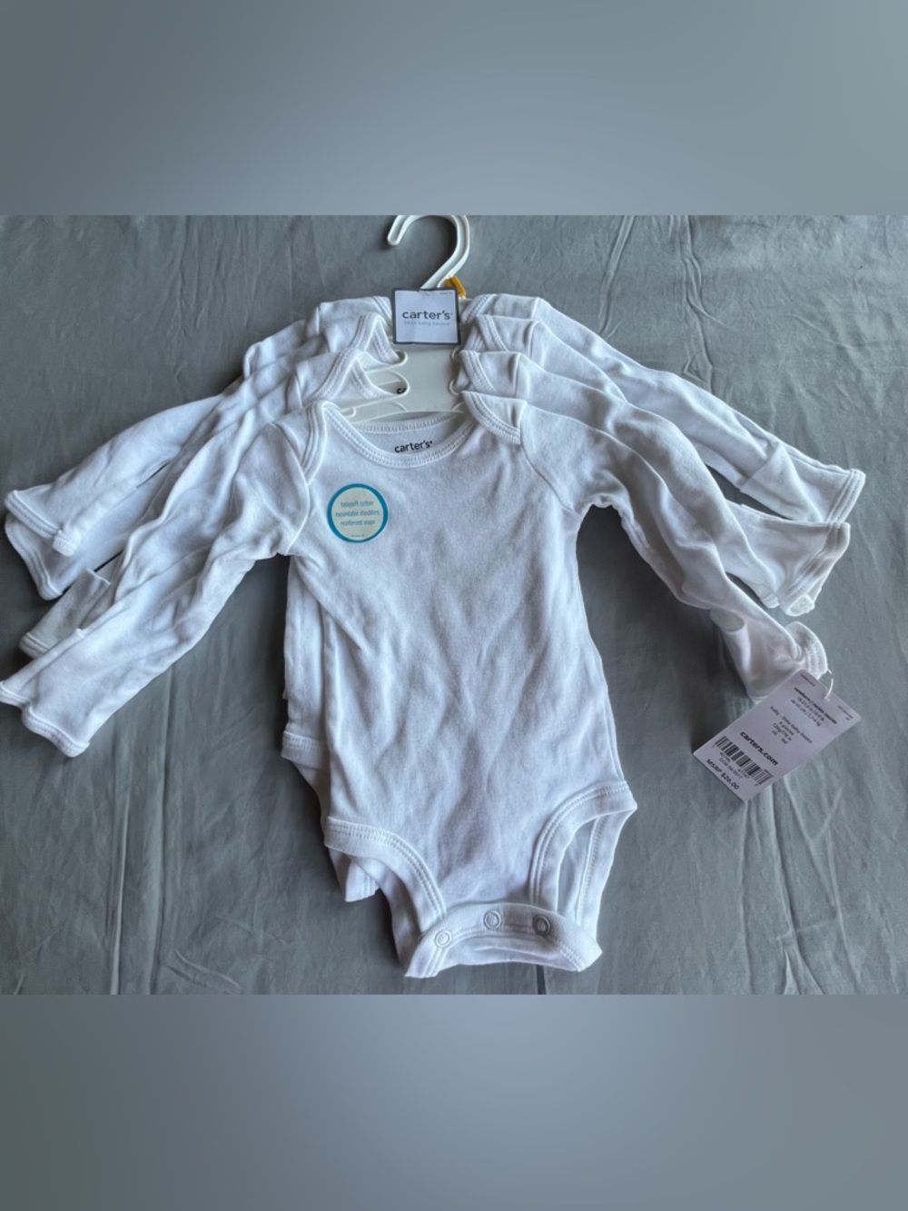 Carter's Newborn Little Baby Basics 4 Pieces Longsleeve One Piece White Bodysuit